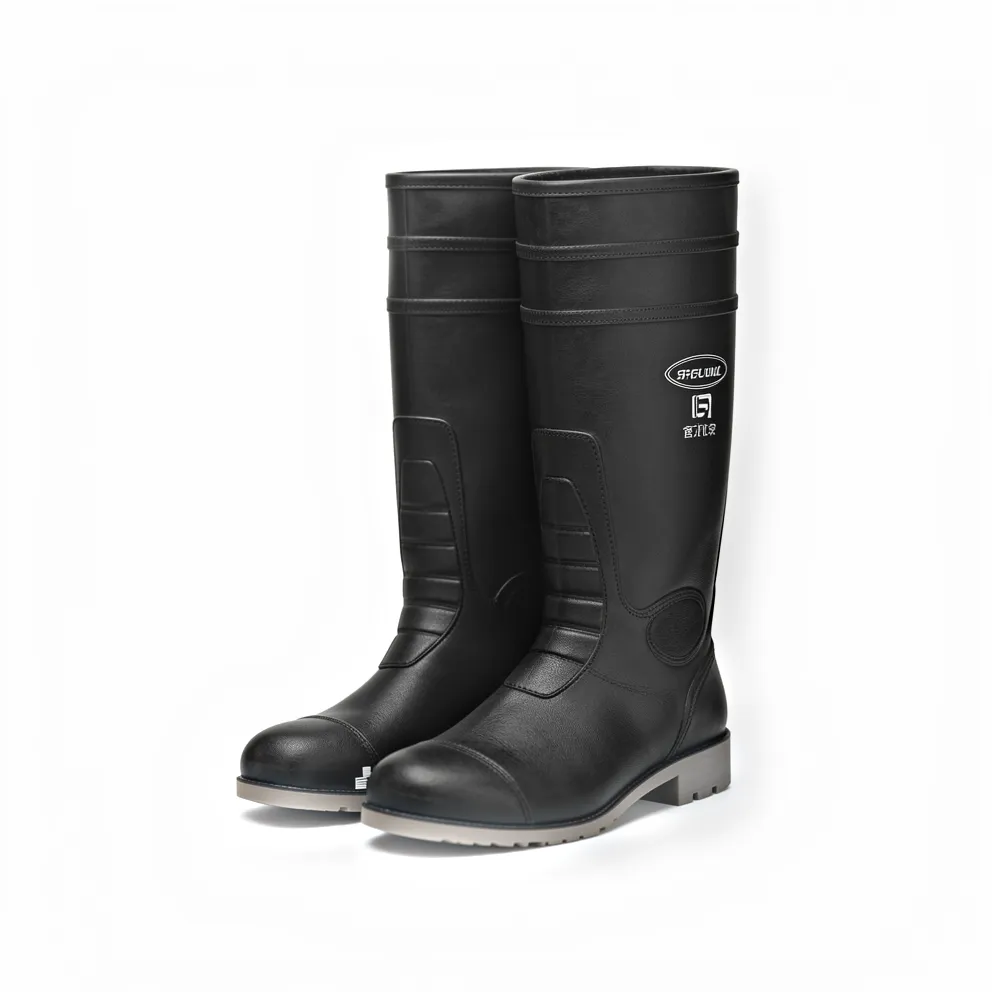 Black Steel Toe Cap Industrial Gumboots in Kenya - Reenka Safety